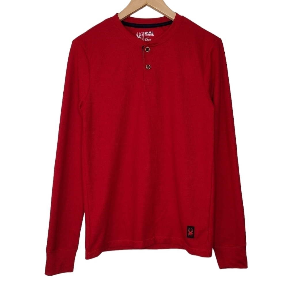 NWT Spyder Red Outdoors Pullover Long Sleeve Casual Shirt Size S